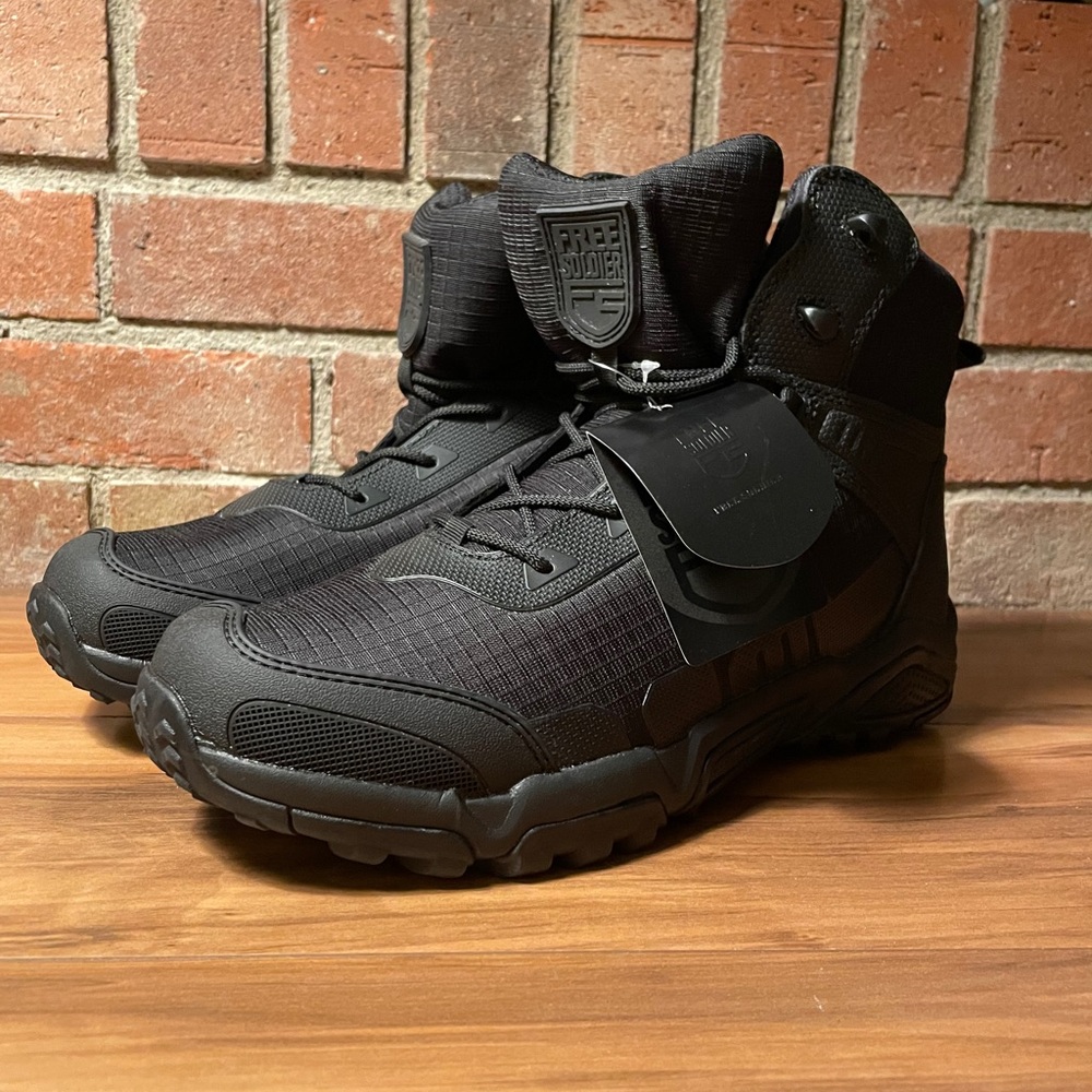 Free Soldier Black Boots Men 11 with tag